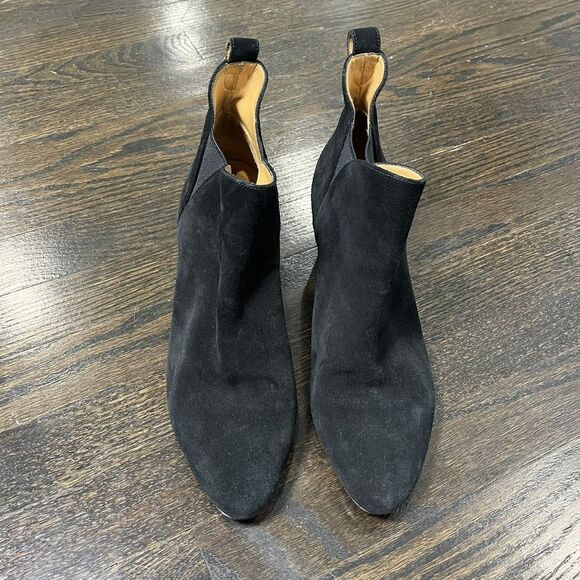 Sezane Boots Women’s EU 41 US 10 Andy Black Suede Ankle Bootie Classic Minimal - Picture 3 of 8